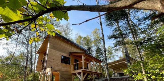 Une cabane dans les bois de Ricière-Éternité
