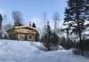 maison scandinave en hiver