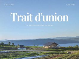 Une photo de la vue à partir de la ferme des Paysans du Fjord à Saint-Félix